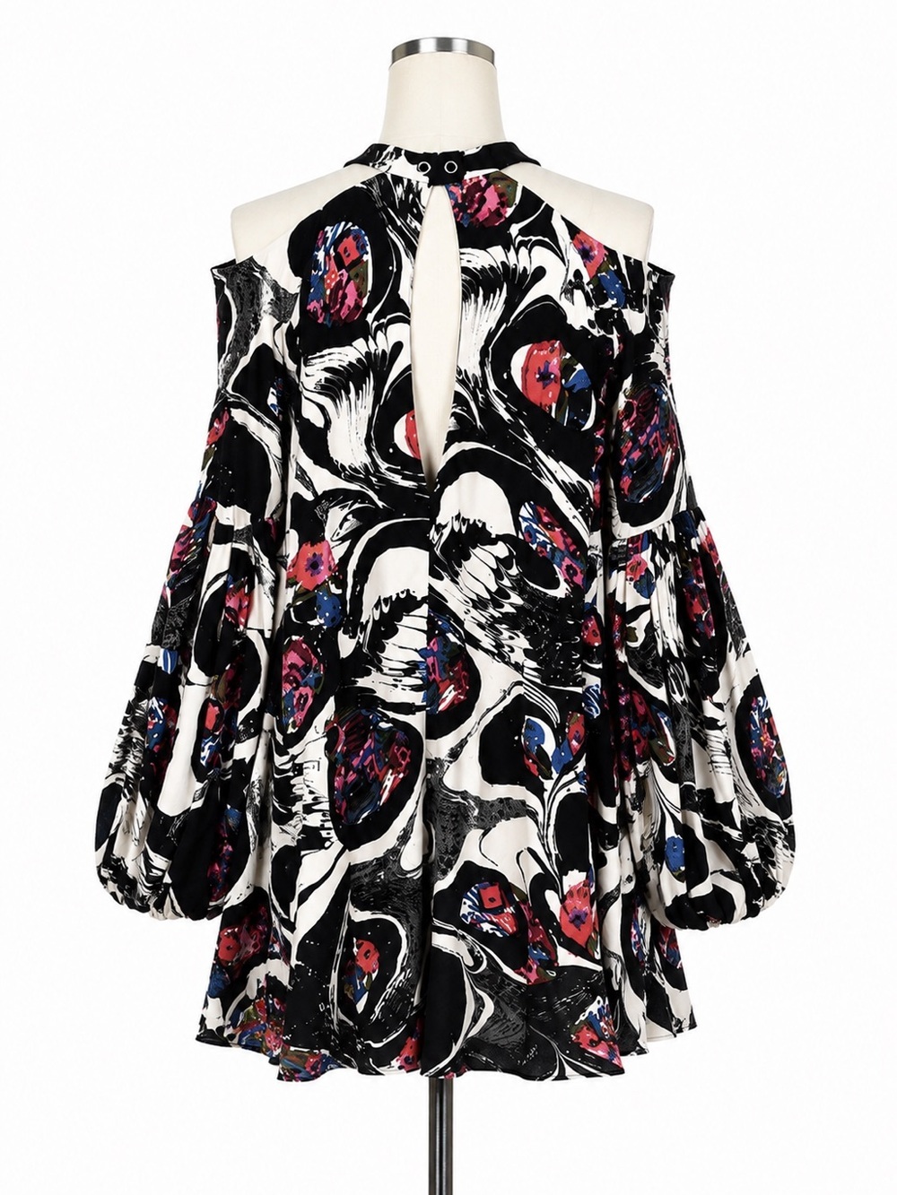 Free People Drift Away Cold Shoulder Tunic Dress Boho Mini L - Picture 4 of 8